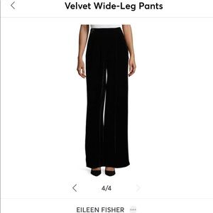 eileen fisher wide leg velvet pants
